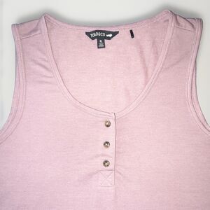 Toad&Co Women's XL lavenderSolid Knit Scoop Neck Sleeveless Pullover Henley Tank